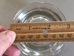 TWO 3D VTG LA ROCHERE EMBOSSED FLEUR DE LIS ROUND ROCKS WATER GLASSES FRANCE 8OZ