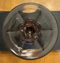 Vintage Tiara Indiana Glass Jesus The Last Supper Purple Cross Goblet
