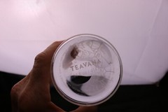 2 TEAVANA Clear Frosted Floral Design 14 oz Cold Beverage Tall Cooler Tumblers