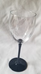 CRISTAL D’ARQUES-DURAND ASTRA (BLACK STEM) 7 7/8-inch WATER GOBLET EXCELLENT