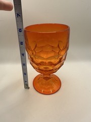 Viking Georgian Orange Persimmon Goblet 6”