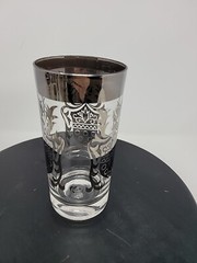 Vintage Kimiko Highballs Silver Knight Coat of Arms 5.5” MCM Set Of 4 VGC