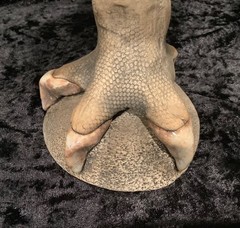 Vintage Pair (2) Richard Marshall Pottery Dragon Woo Claw Foot Goblets 7.5”