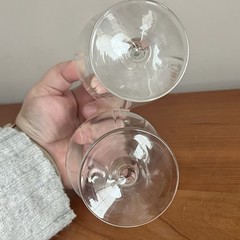 Set Of 2 Courvoisier Cognac Gold Emblem Ribbed Footed Brandy Snifter Glass