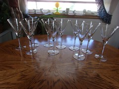 Wine Cocktail Crystal Cut Polished Dots 8 1/8″ – Set of 10