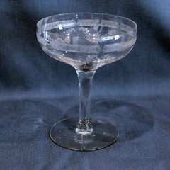 Etched Vintage Champagne Coupes/Glasses Swag Garland