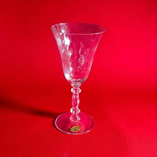 Cambridge Clear Crystal Wine Goblet in the Caprice Pattern Original Tag