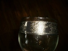 4 Culver Glass Silver Band Flower Scroll Wine Glasses Goblets 5 3/4″
