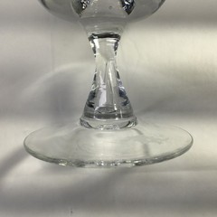 Orrefors Crystal Sven Air Bubble In Stem Water Glass And Champagne Glass Vintage