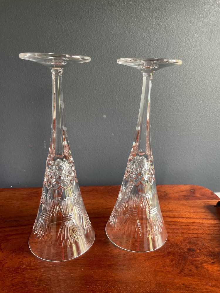 WATERFORD Crystal Toasts Millennium Toasting Champagne Flutes Two Set Germany