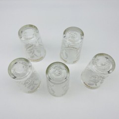 Vintage Mid-Century Wheat And Cornflower Drinking Glasses Set Of 5 Bar ware