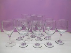 Set Of 13 Vtg Assorted Mismatched Long Stemmed Water/Wine Glasses