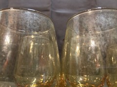 Libbey Amber Gold Juice Bar Glasses Set of 5