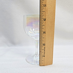 Set of 7 Vintage Moselle Iridescent Delicate Cordial Liqueur Glasses
