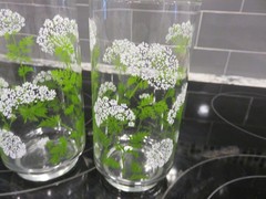 2 Vintage Libbey Queen Ann’s Lace Water Glass Tumblers 5 1/2″ Tall EUC