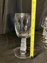 Rock Sharpe 1001-6 by Rock Sharpe – Ten Vintage Cube Stem Crystal Water Goblets