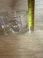 Pair Of 25th Silver Anniversary Rocks Whiskey Glasses Old Fashioned Lowball MCM