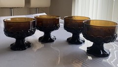 Franciscan Madeira Smoke Brown Set of 4 Champagne/Tall Sherbet 3.75″ Glassware