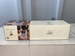 4 Cristal D’Arques MASQUERADE Tumbler 10 oz. ROCKS Glasses Clear Crystal Whiskey