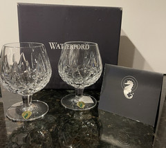 Waterford Crystal Fitzgerald Brandy Balloon Glasses Set of 2, Mint Condition