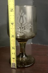 Vintage Pfaltzgraff Village Wine Glasses In Smoky Brown Set of 8 – 6 oz 5.25”