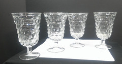 Fostoria Glass, American Fostoria, #2056, (4), Ftd Tumblers, USA, c 1950’s, ExCd