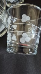 Set of 6 EAMON GLASS DUBLIN CLADDAGH IRISH WHISKEY ROCKS LOWBALL IRELAND