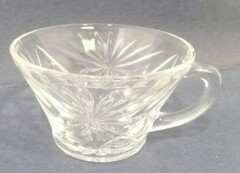 Vintage Anchor Hocking Early American Prescut Clear Glass Punch Cup