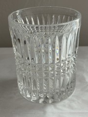 Fostoria Aspen Cut Glass Clear Crystal Art Deco Style Barware Bourbon Lowball