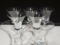 SET OF 7 – MCM Flared Champagne Wine Martini Cocktail 3 OUNCE Stemware 4 3/4″