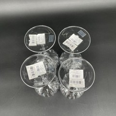 New~Reed & Barton Equinox Grande Crystal Wine/Water Goblet Set Of 4