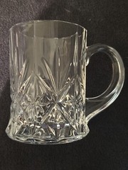 4-CRISTAL D’ARQUES DURAND Chantilly Taille Beaugency MUG Glass SET Coffee France