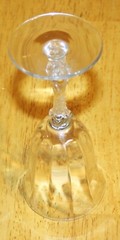 Cambridge Glass ~ 6-1/2″ OPTIC CLEAR CLARET STEM #3121 – (1931-1958)