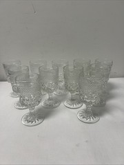 Vintage Wexford Wine/Water Clear Glasses Goblets Anchor Hocking 5.5” Lot Of 11