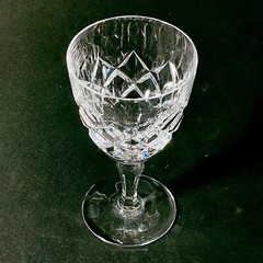 ORREFORS KAROLINA WATER GLASSES, Cut Lead Crystal, 6 oz, Made in Sweden, 6PCS