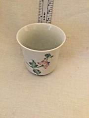Floral Motif Made in Japan Ceramic Bedside Drinking Glass Tumbler 2.5 inch cup