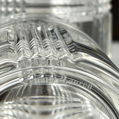 TWO! Vtg Ralph Lauren Glen Plaid Crystal Double Old Fashioned Whiskey Glasses