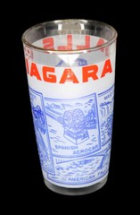 1950s Hazel-Atlas Frosted Niagara Falls Tumbler Drinking Glass