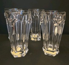 4 Lenox Butterfly Meadow Lead Crystal Hiball Glasses Made in Germany