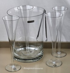 Celebration by Colony – Fluted Champagne Glasses & Ice Bucket, Service for 4