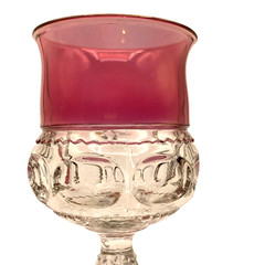 Tiffin Franciscan Kings Crown Ruby Thumb Print Red Water Goblets – Set of 2