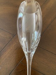 2 Lenox Starfire Crystal 8 Oz Fluted Champagne Glasses 8 1/4» Tall