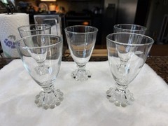 Vintage Anchor Hocking Boopie Clear Wine Cordial Juice Glasses 4 Inch Set of 5
