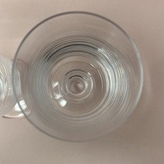 2 VTG Dansk Karin Water Goblets 7 7/8” Blown Glass Crystal MCM Kelly Simpson EUC