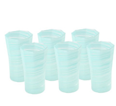 Craft Advisory Hand Blown Celadon Glass Tumblers – Set of 12 – Tall Artisan Glas