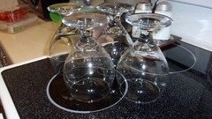 4 Clear Goblet Glasses