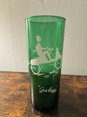Vintage Anchor Hocking Gas Buddy Green Drinking Glass