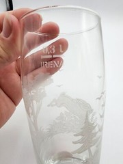 Joska Crystal glasses set of 6 Etched Animals deer, Rabbit, Bird IRENA , 3 L
