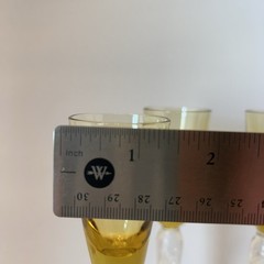 Vintage Stuart Crystal – Iona Air Twist Stem Set Of 4 Amber Cordial Glasses
