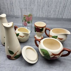 Franciscan Apple Issues Lot. See Description, Salt and Pepper, Creamer, Tumbler